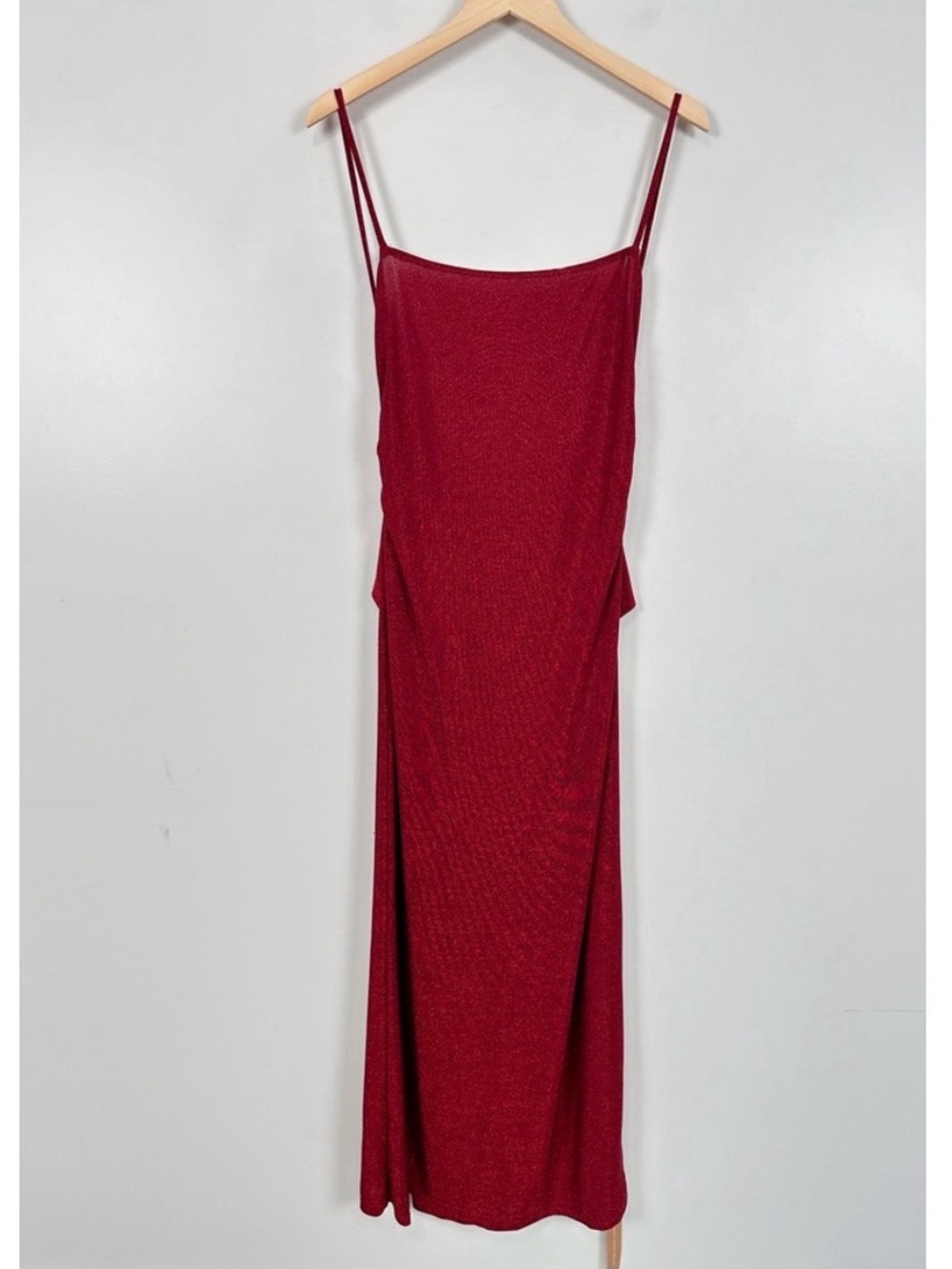 REFORMATION Breslin Knit Dress Red Sparkle - Picture 5 of 10
